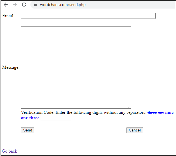 wordchaos contact form